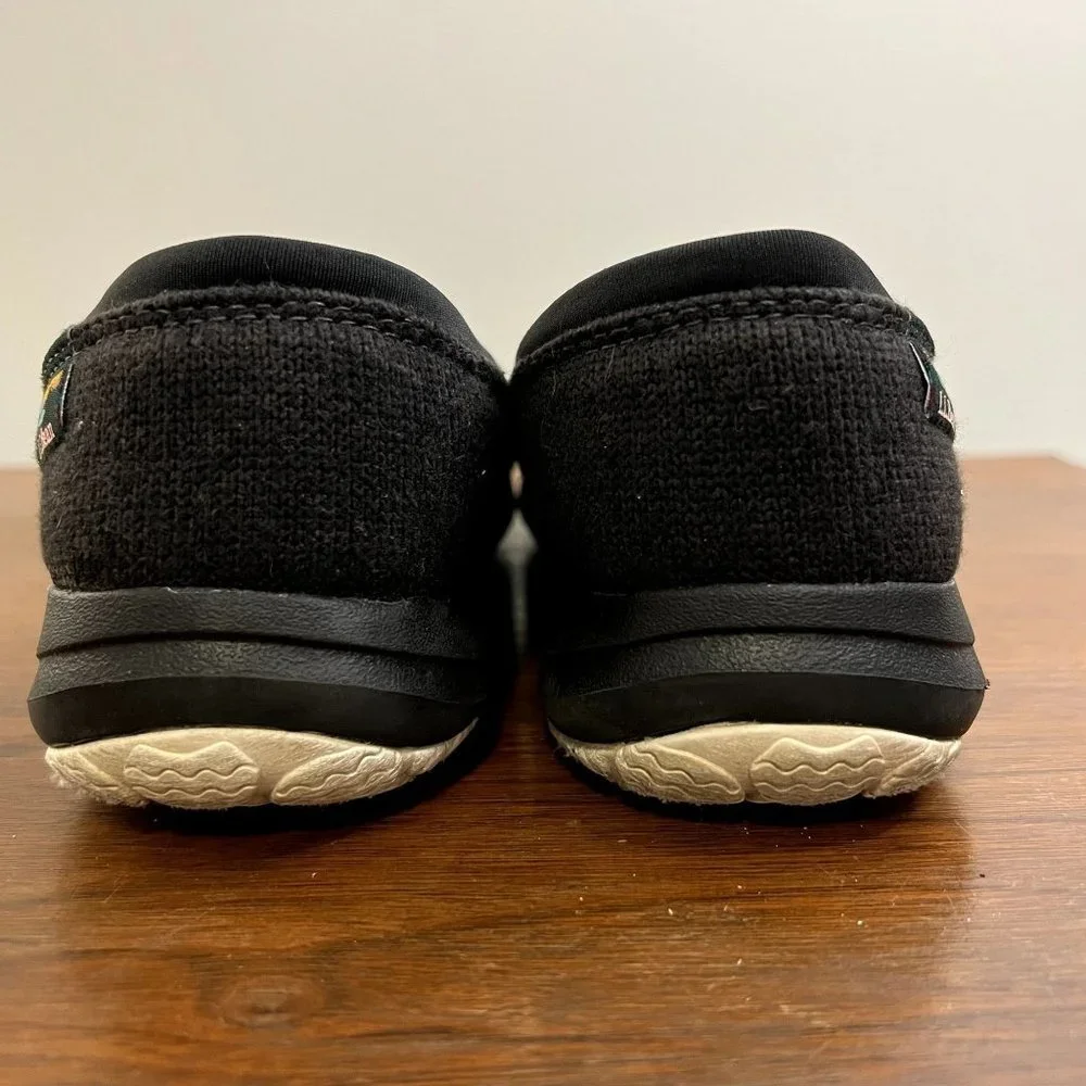 LL Bean All Around Slip On Shoe Fleece Comfort Cushion -Women's 9 M -‎ Black